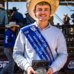 MI217885-Scone NSW cowboy Sam Randle wins the 2nd Divi Saddle Bronc title covering two head for a 139pt aggregate.